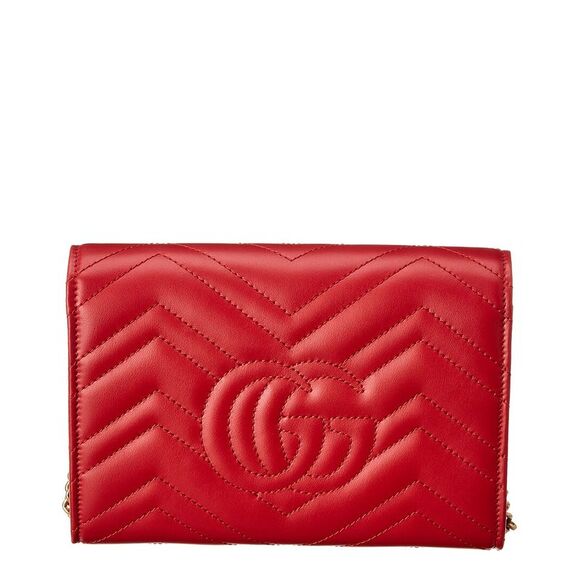 Gucci GG Marmont Matelasse Leather Wallet On Chain - Picture 2 of 3